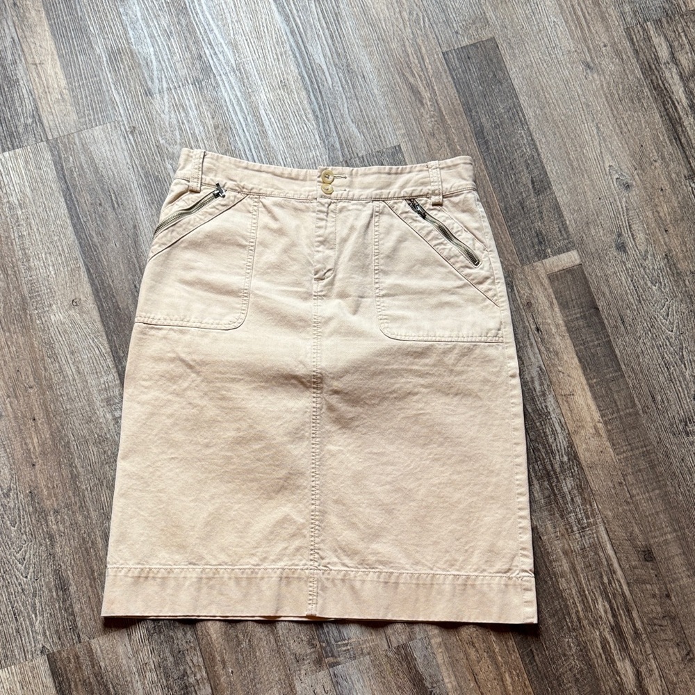 Banana Republic Beige Midi Utility Skirt
